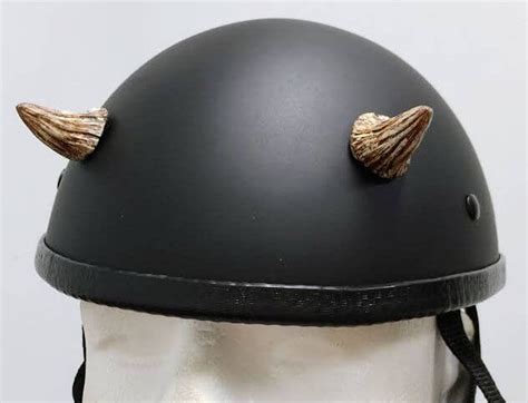 Small Bone Motorcycle Helmet Devil Horns