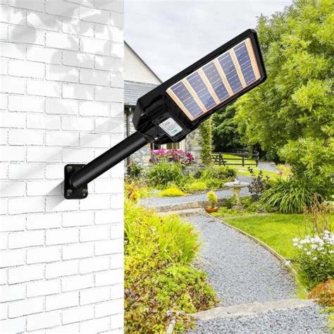 Jiubiaz Lampadaire Solaire Led R Verb Re Solaire Tanche Capteur De