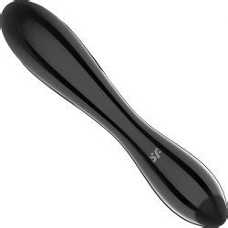 Satisfyer Dazzling Double Ended Crystal Glass Dildo Black Sex Toys Adult Novelties