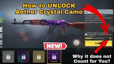 How To Unlock Aether Crystal Camo In Cod Mobile Kill 25 Zombies In A