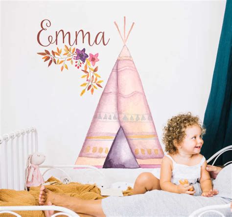 Vinilo Habitaci N Infantil Tipi Personalizable Tenvinilo