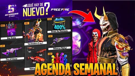 HOY TENEMOS NUEVA AGENDA SEMANAL DE FREE FIRE INCUBADORA CRIMINALES