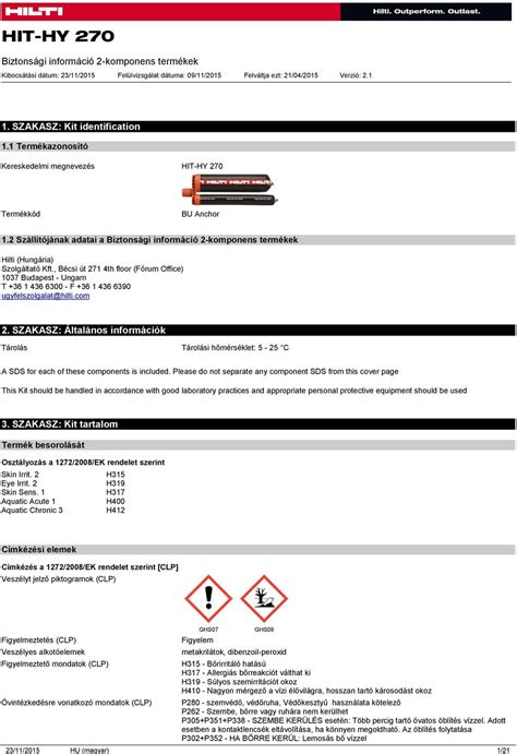 A SDS for each of these components is included. Please do not separate ...