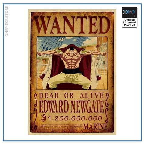 One Piece anime Wanted Poster - Whitebeard Bounty official merch | One ...