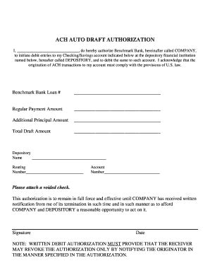 Fillable Online Authorization Agreement For Automatic Deposits Ach