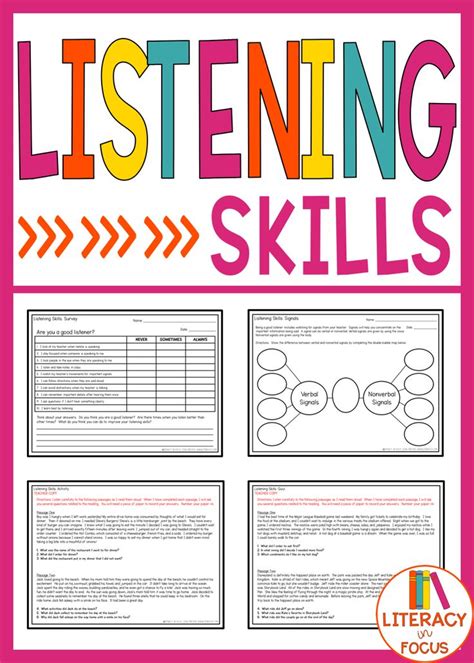 Elementary Listening Exercises Good Listening Skills Workshe