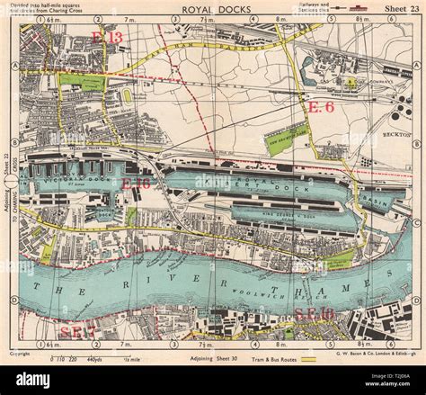 E LONDON Royal Victoria/Albert Docks Beckton Woolwich Silvertown.BACON ...