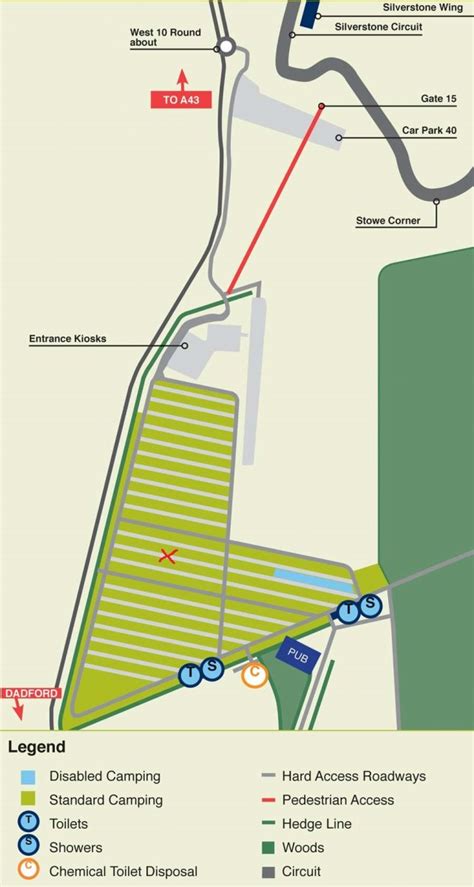 Silverstone Car Park Map