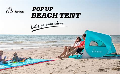 WolfWise Pop Up Abris De Plage UPF 50 Tente De Plage Pour Famille 3 4