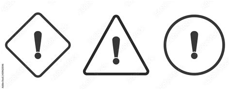 Vecteur Stock Set Of Exclamation Mark Symbol Attention Sign Danger Sign Warning Sign Hazard