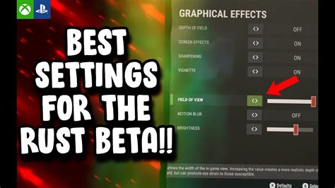 Rust Best Settings Xbox Ps4 For Rust Console Youtube