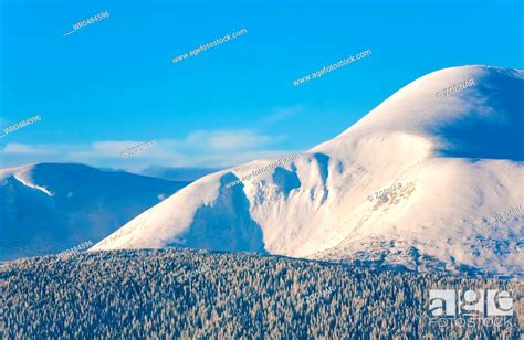 Snowy sunrise mountain landscape, Stock Photo, Picture And Royalty Free Image. Pic. WR0484596 ...