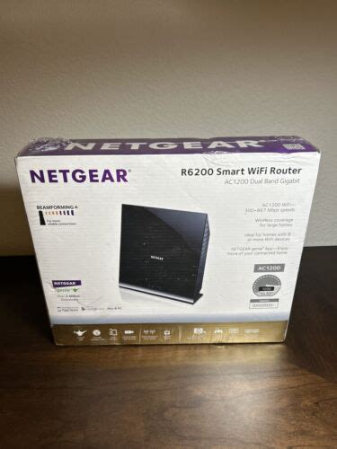NETGEAR R6200 Smart WiFi AC1200 Dual Band Gigabit Router - NEW/FACTORY ...