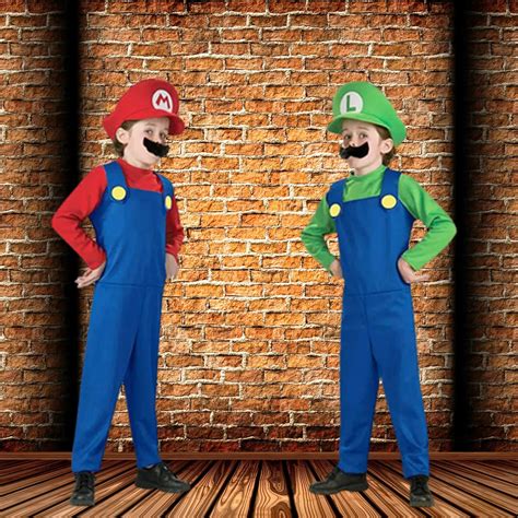 Mario and Luigi Costume for Kids, Mario Costume for Kids, Mario Costume ...