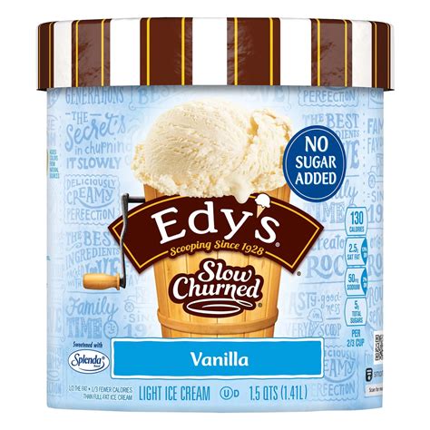 Dreyer's Slow Churned Vanilla No Sugar Added Ice Cream - Shop Ice Cream ...