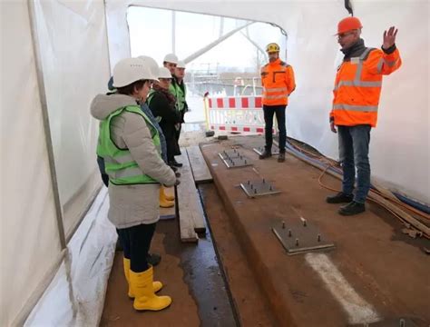 Salierbrücke Speyer Rund 120 Teilnehmer bei Führungen über Baustelle