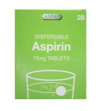 Aspar (Aspirin Dispersible 75mg ) Tablets x28 | EHA Clinics