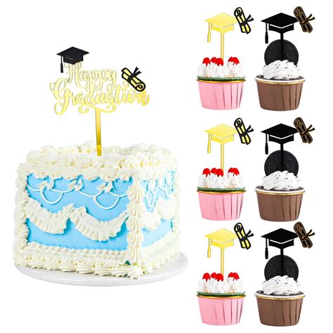 Buy Pcs Graduation Cake Toppers Set Big Happy Graduation Cake