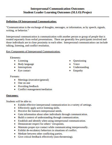 Interpersonal Communication - 100+ Examples, Format, PDF, Tips