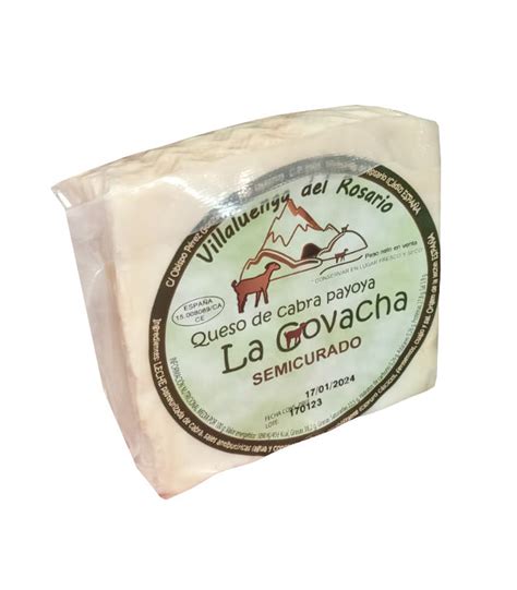 Cuña de queso semicurado de cabra payoya La Covacha