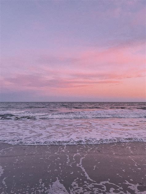 Pink Skies Blue Flower Sky Aesthetic Beach Aesthetic Hd Phone