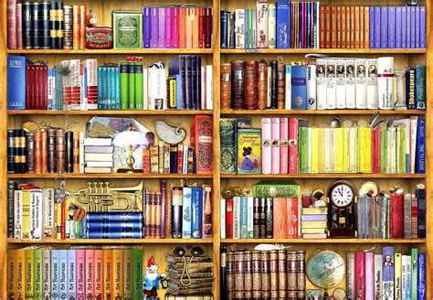 Jigsaw Puzzle 1000 Pieces Colorful Library Jigsaw Puzzle For Etsy