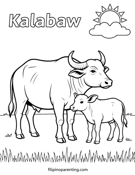 kalabaw coloring pages printable filipino heritage guide