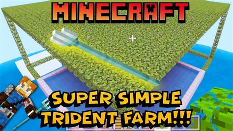 Simple Minecraft Trident Farm Minecraft Youtube