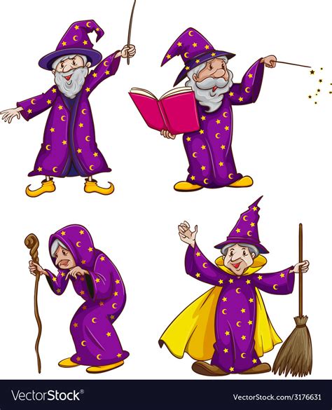 Four witches Royalty Free Vector Image - VectorStock