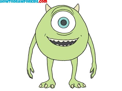 How To Draw Mike Wazowski Step By Step