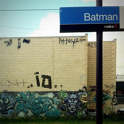 Batman graffiti at Batman Station : r/melbourne