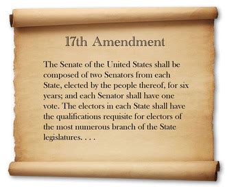 17th Amendment - The amendments