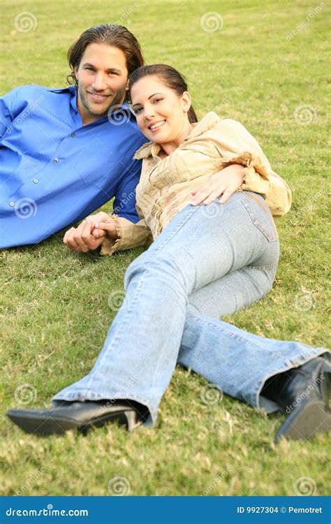 Laying Down on Grass stock photo. Image of happy, play - 9927304