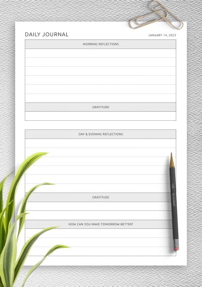 Download Printable Daily Journal PDF