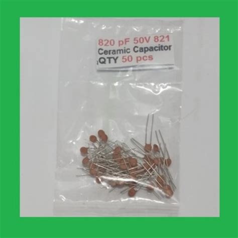 Jual QTY 50 Pcs 820 PF 50V 821 Ceramic Capacitor Di Lapak Murata Online