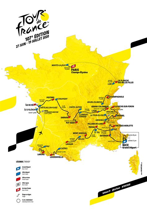 Le parcours du Tour de France 2020 officiellement annoncé un Tour