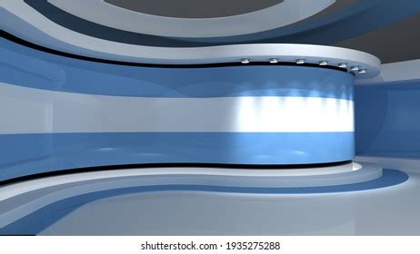 Tv Studio Light Blue Background Argentine Stock Illustration 1935275288 ...