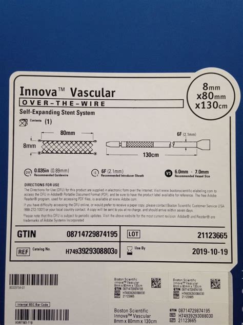 New BOSTON SCIENTIFIC 3929308803 Innova Vascular OTW Self Expanding