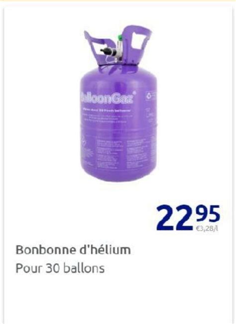 Promo Bonbonne d hélium chez Action