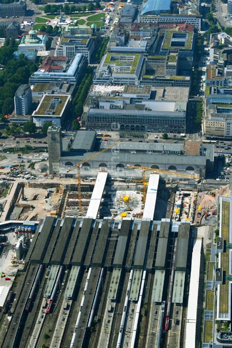 Luftbild Stuttgart Hauptbahnhof Der Deutschen Bahn Und Bauarbeiten