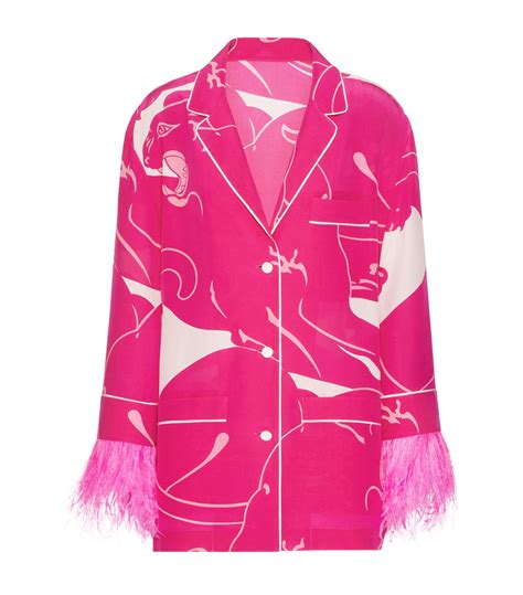 Womens Valentino Garavani Pink Silk Panther Blouse Harrods Uk