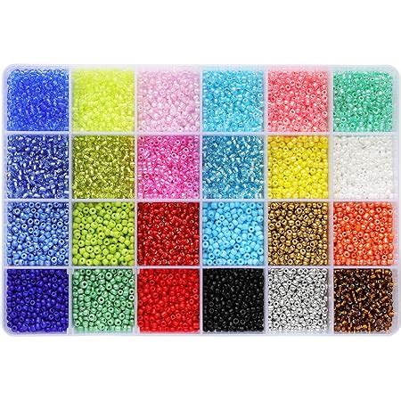 Tibaoffy Size Crafts Glass Seed Beads Mm Pony Beads With Organizer