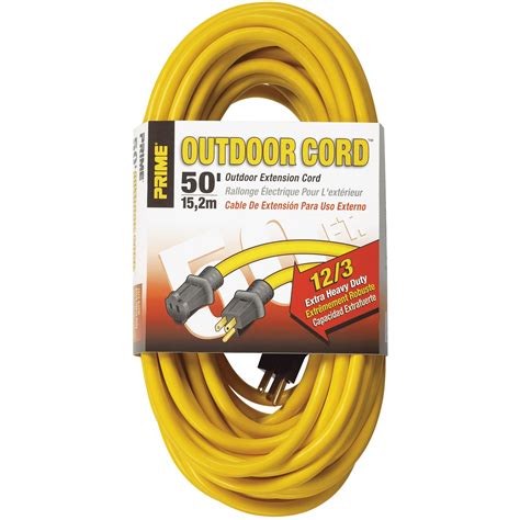 Extra Heavy Duty Outdoor Extension Cord Long Yellow Sjtw