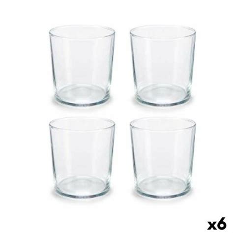 Set De Vasos Bistro Ml Transparente Cristal Unidades Con