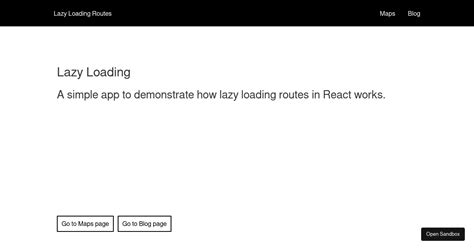 Lazy Loading Routes Codesandbox