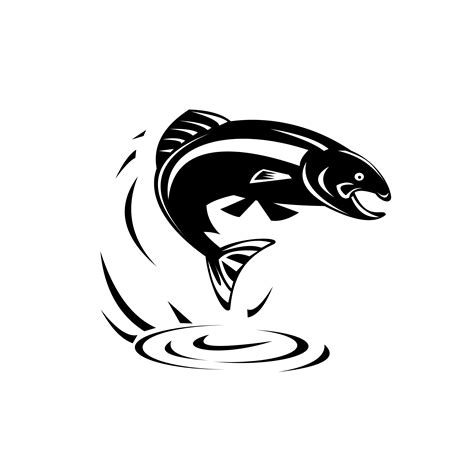 Fish Jumping Out Of Water Vector