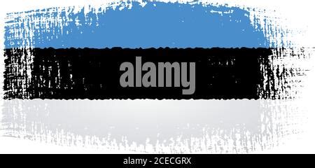 Flags Estonia With Dirty Paper Texture Vector Stock Vector Image Art