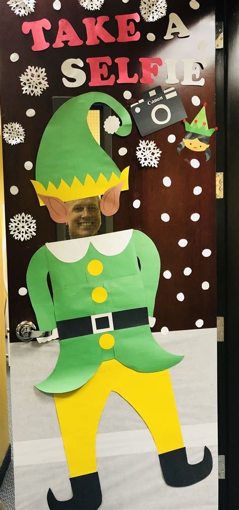 Take A S Elf Ie Fun Christmas Door Decorating Contest At Work Elf Door D Christmas Door