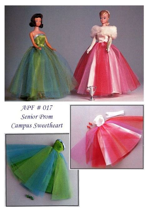 Pdf Pattern Doll Clothes Barbie Evening Gown Vintage Sewing Etsy In