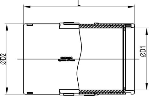 Муфта разъемная с фиксатором для двустенных дренажных труб, д.110мм ДКС ...